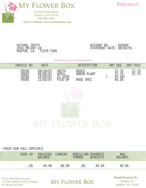 LASER invoice HIGH RESOLUTION